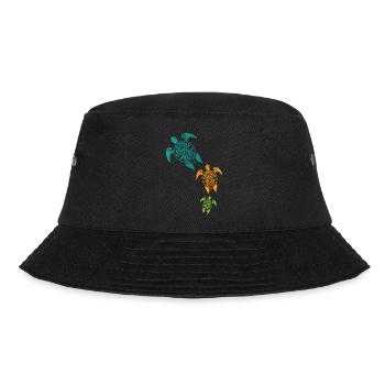 Maori Turtles Group Tattoo Gift Idea - Bucket Hat - black - Front - Lela (165cm)