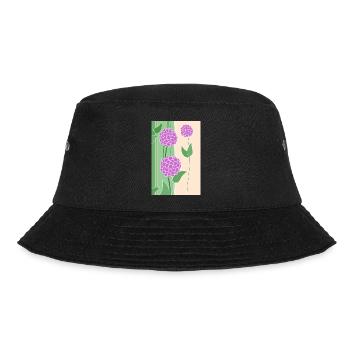 Flowers - Bucket Hat - black - Front - Lela (165cm)