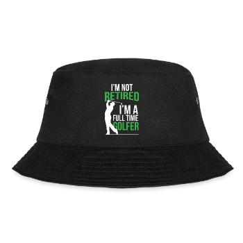 Ruhestand Ich bin nicht im Ruhestand Ich bin ein Vollzeitgolfer - Bucket Hat - Schwarz - Vorne - Lela (165cm)