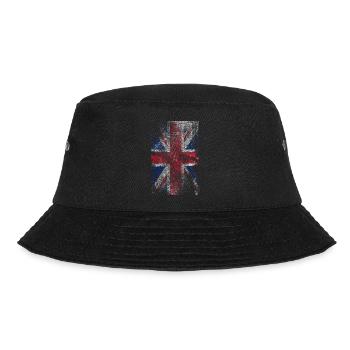 union jack - used look - Bucket Hat - Schwarz - Vorne - Lela (165cm)