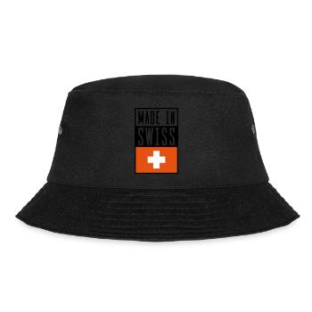 swiss made in - Bucket Hat - Schwarz - Vorne - Lela (165cm)