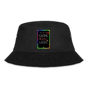 poster lebe liebe lache - Bucket Hat - Schwarz - Vorne - Lela (165cm)