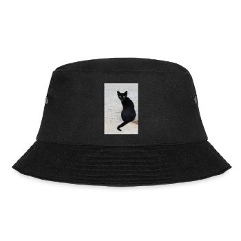 Katze schwarz - Bucket Hat - Schwarz - Vorne - Lela (165cm)