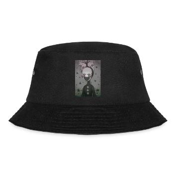 Wenn die Spieluhr leer ist - Bucket Hat - Schwarz - Vorne - Lela (165cm)
