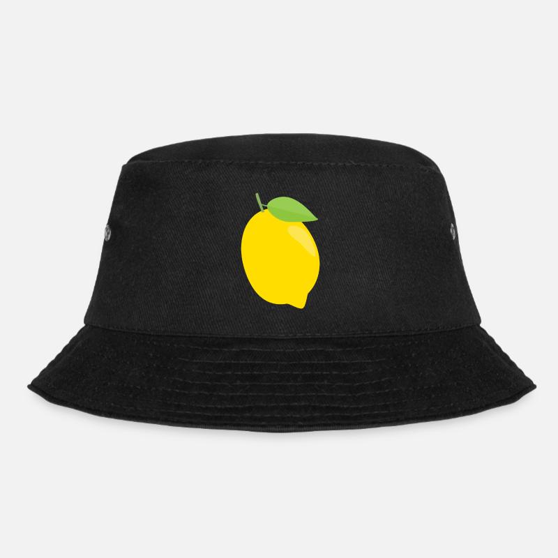 Zitrone - Bucket Hat - Schwarz