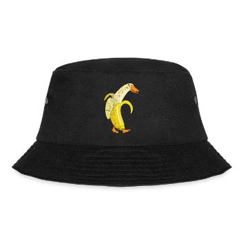 Funny Duck Banana Farm Animal Fruit Pun Design - Bucket Hat - Schwarz - Vorne - Lela (165cm)