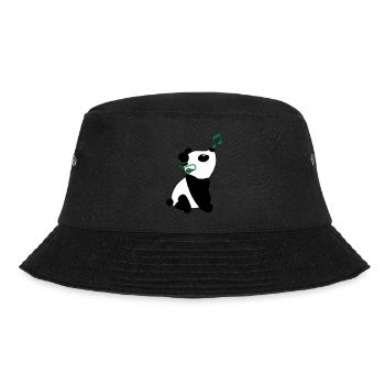 Panda with cochlear implant - Bucket Hat - black - Front - Lela (165cm)