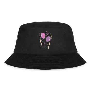 Party Ballons - Bucket Hat - Schwarz - Vorne - Lela (165cm)