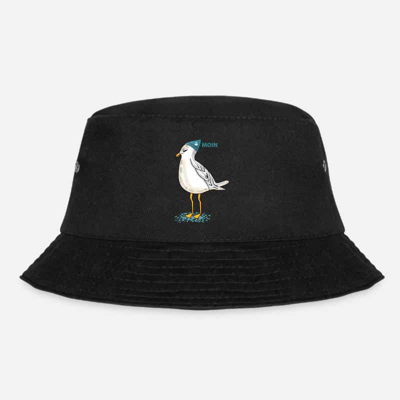 Möwe (b) - Bucket Hat - Schwarz