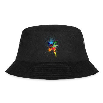Hummingbird Hummingbird Bird Bird Colors Art - Bucket Hat - black - Front - Lela (165cm)