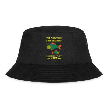 The fish stinks from the head. Fish stinks head - Bucket Hat - black - Front - Lela (165cm)