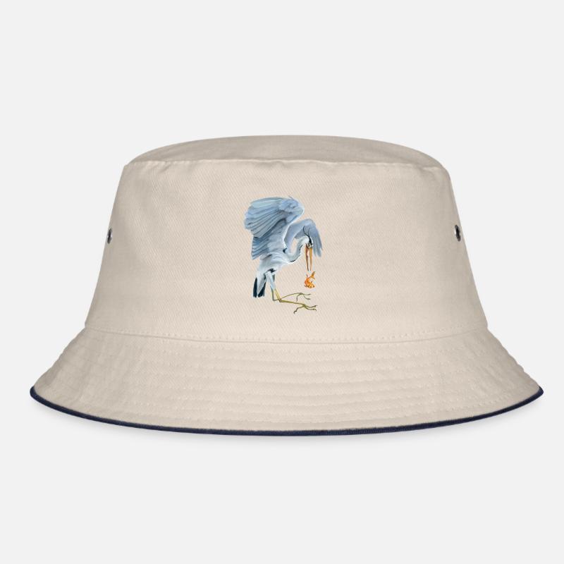 grey heron Bucket Hat