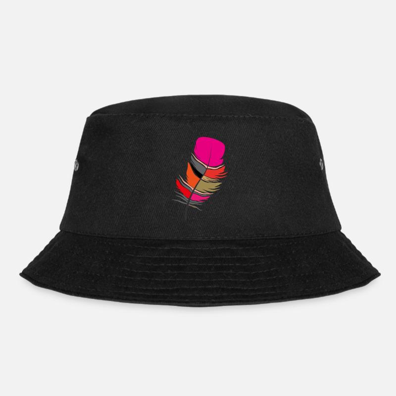 Feder Papagei - Bucket Hat - Schwarz