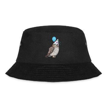 Eule feiert Geburtstag Party Vogel Vogelfreund - Bucket Hat - Schwarz - Vorne - Lela (165cm)