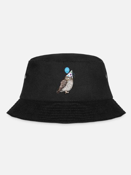 Eule feiert Geburtstag Party Vogel Vogelfreund - Bucket Hat - Schwarz