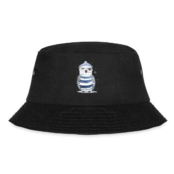 Moin ihr Landratten - Bucket Hat - Schwarz - Vorne - Lela (165cm)