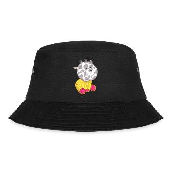 flauschiges Kuscheltier Giraffe mit Herz Punkti - Bucket Hat - Schwarz - Vorne - Lela (165cm)