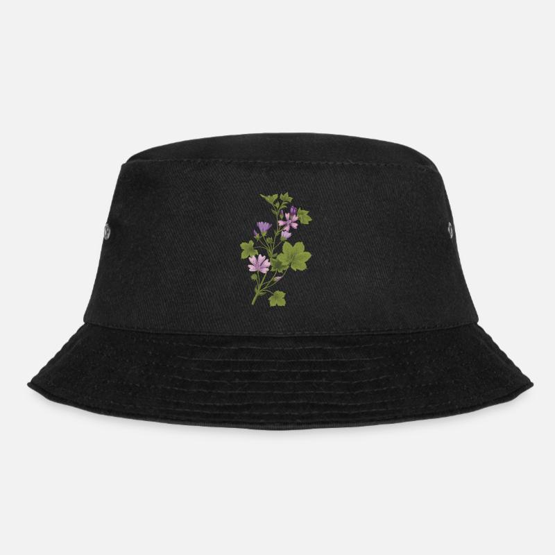 Wilde Malve - Bucket Hat - Schwarz