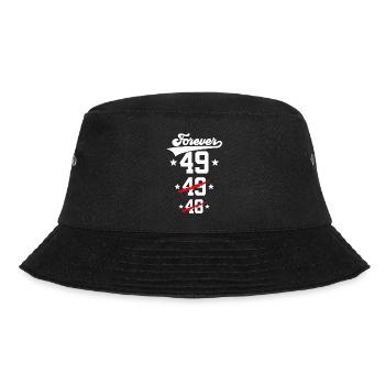 50TH BIRTHDAY FOREVER 49 - Bucket Hat - black - Front - Lela (165cm)