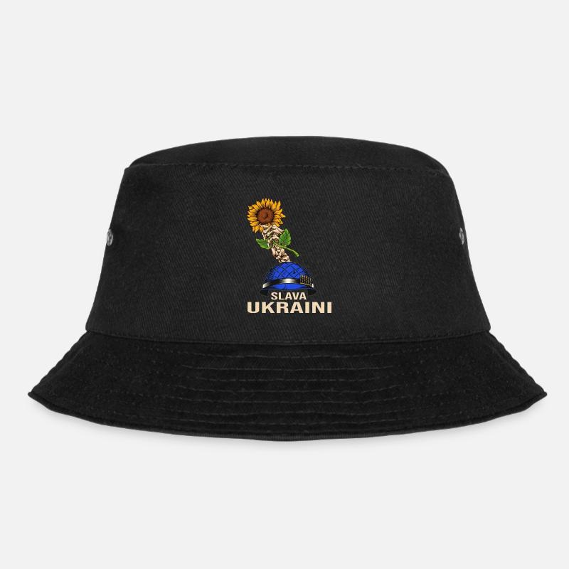 sonnenblume slava ukraini stand with ukraine kiew - Bucket Hat - Schwarz