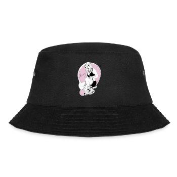 Skate Babe / Rollschuhe / Skatergirl / 60er / 80er - Bucket Hat - Schwarz - Vorne - Lela (165cm)