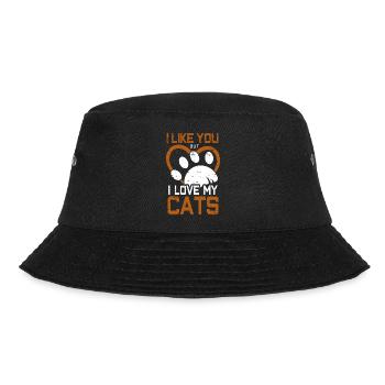 i like you but ilove my cats - Bucket Hat - black - Front - Lela (165cm)