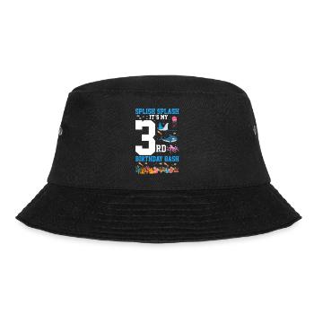 Marine Biology Birthday Party Birthday 3 Three - Bucket Hat - black - Front - Lela (165cm)