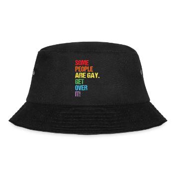 Some People Are Gay Get Over It Rainbow Bisexual T - Bucket Hat - Schwarz - Vorne - Lela (165cm)