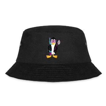 Penguin Snorkel Holiday Beach Holiday - Bucket Hat - black - Front - Lela (165cm)