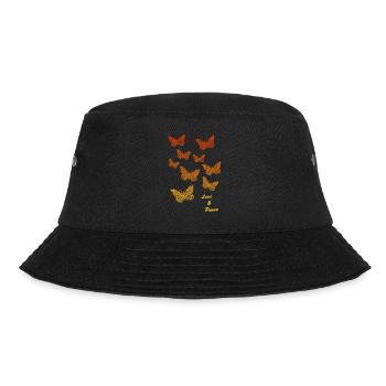 Butterflies Love and Peace - Bucket Hat - Schwarz - Vorne - Lela (165cm)