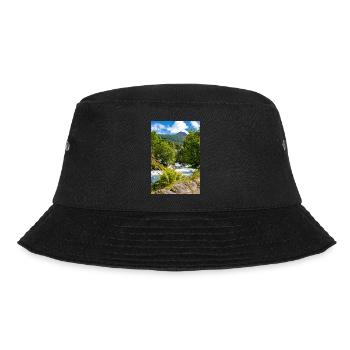 Geiranger panorama Storseterfossen Norwegen - Bucket Hat - Schwarz - Vorne - Lela (165cm)