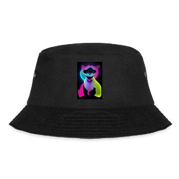 The cat - Bucket Hat - black - Front - Lela (165cm)