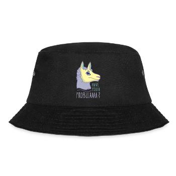 Lustiges Lama mit Spruch - Bucket Hat - Schwarz - Vorne - Lela (165cm)