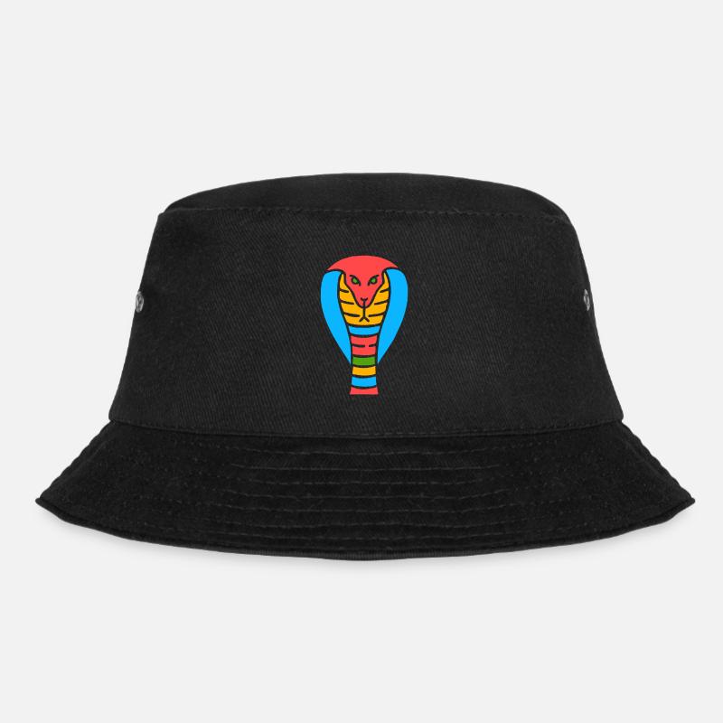 Symbol einer indischen Kobra Schlange - Bucket Hat - Schwarz