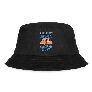 This is my favorite sleeping shirt / Schlafshirt - Bucket Hat - Schwarz - Vorne - Lela (165cm)