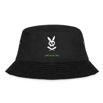 straight vegan with carrot veganlife - Bucket Hat - black - Front - Lela (165cm)