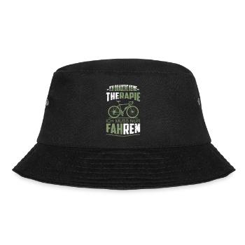 Ich brauche keine Therapie - Bucket Hat - Schwarz - Vorne - Lela (165cm)