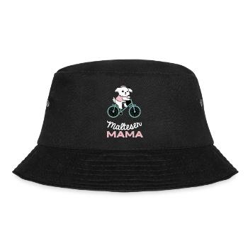Malteser Hund Mama Bicycle Hund Geschenk Malteser - Bucket Hat - Schwarz - Vorne - Lela (165cm)