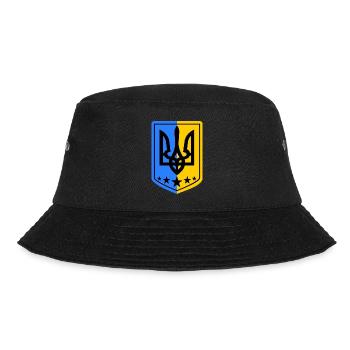 Ukraine Ukrainian Coat of Arms Support - Bucket Hat - black - Front - Lela (165cm)
