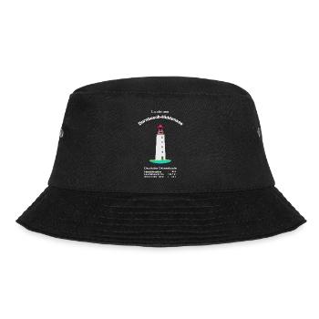Leuchtturm Dornbusch, Insel Hiddensee, Ostseeküste - Bucket Hat - Schwarz - Vorne - Lela (165cm)