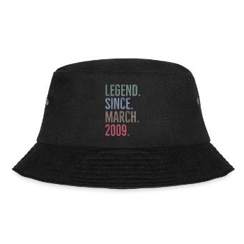 Legend Since March 2009 - Bucket Hat - black - Front - Lela (165cm)