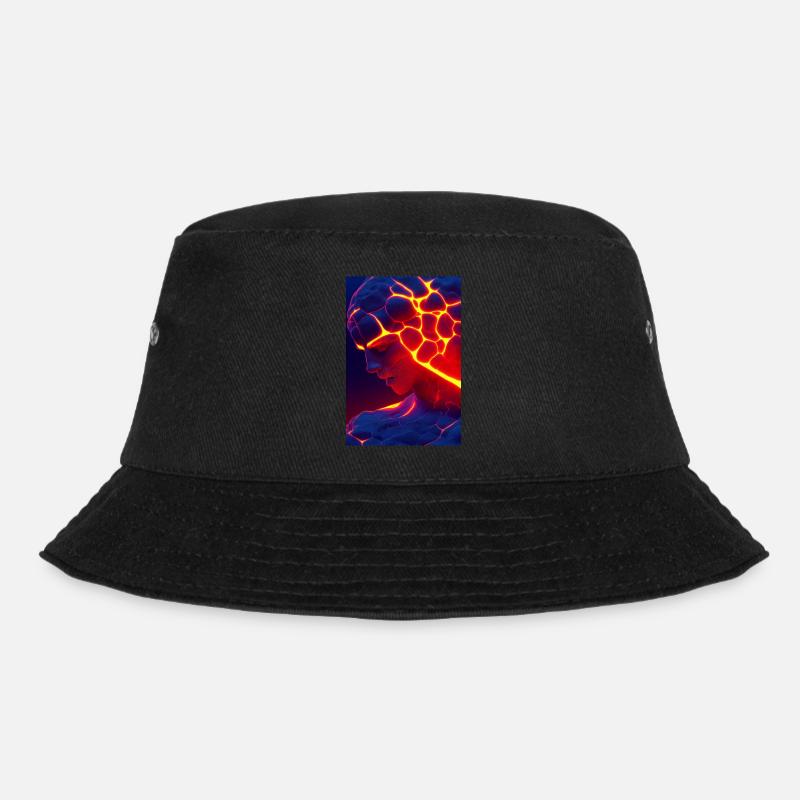 Lava-Mann - Bucket Hat - Schwarz