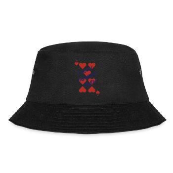 Glückszahl Sieben - Bucket Hat - Schwarz - Vorne - Lela (165cm)