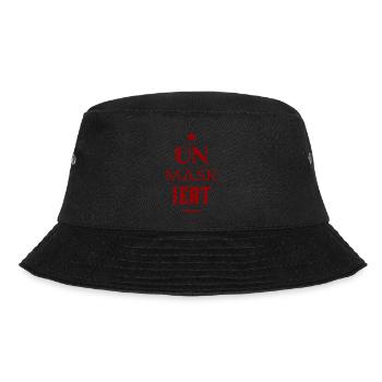 UN MASK IERT - Unmaskiert - Demaskiert. NEUER HIT! - Bucket Hat - Schwarz - Vorne - Lela (165cm)