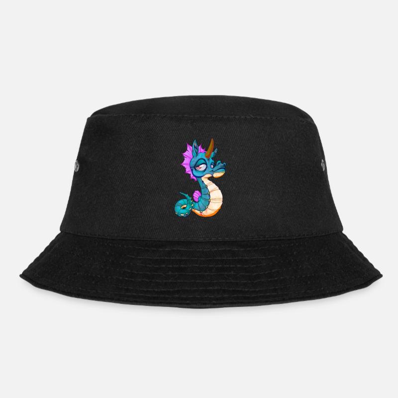 Niedliches Seepferd Einhorn Seepferdchen Geschenk - Bucket Hat - Schwarz