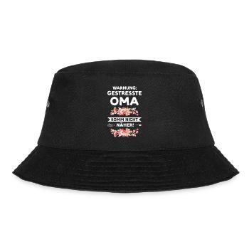 Oma Großmutter Enkelkinder Geschenk - Bucket Hat - Schwarz - Vorne - Lela (165cm)