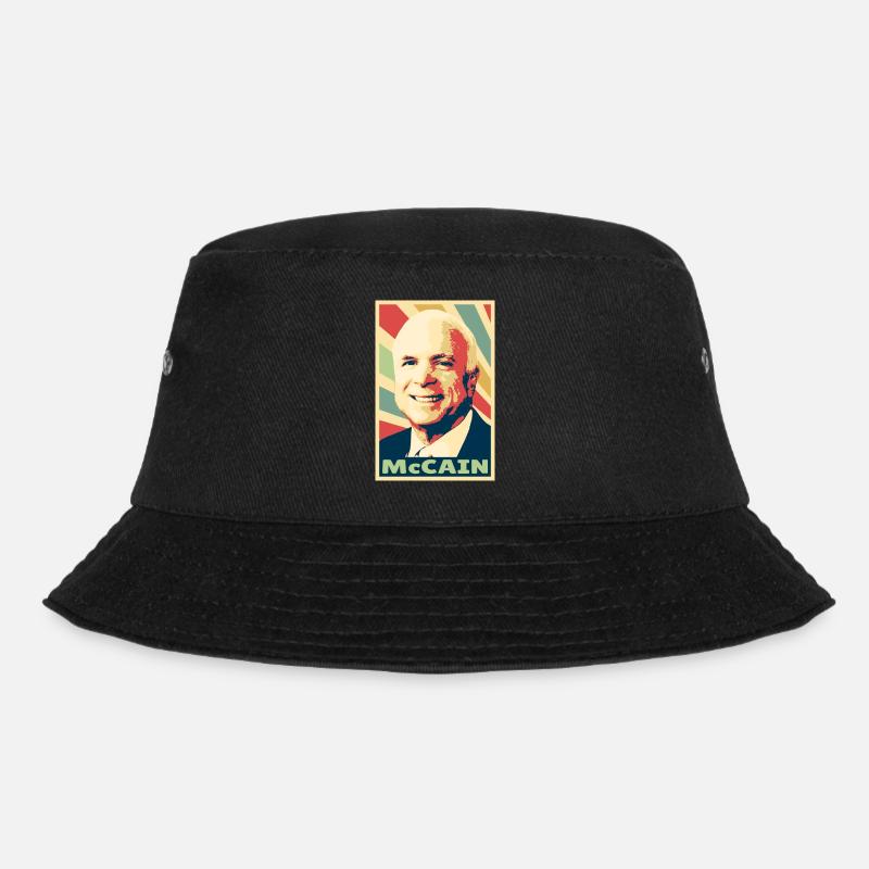 John McCain Vintage Farben - Bucket Hat - Schwarz