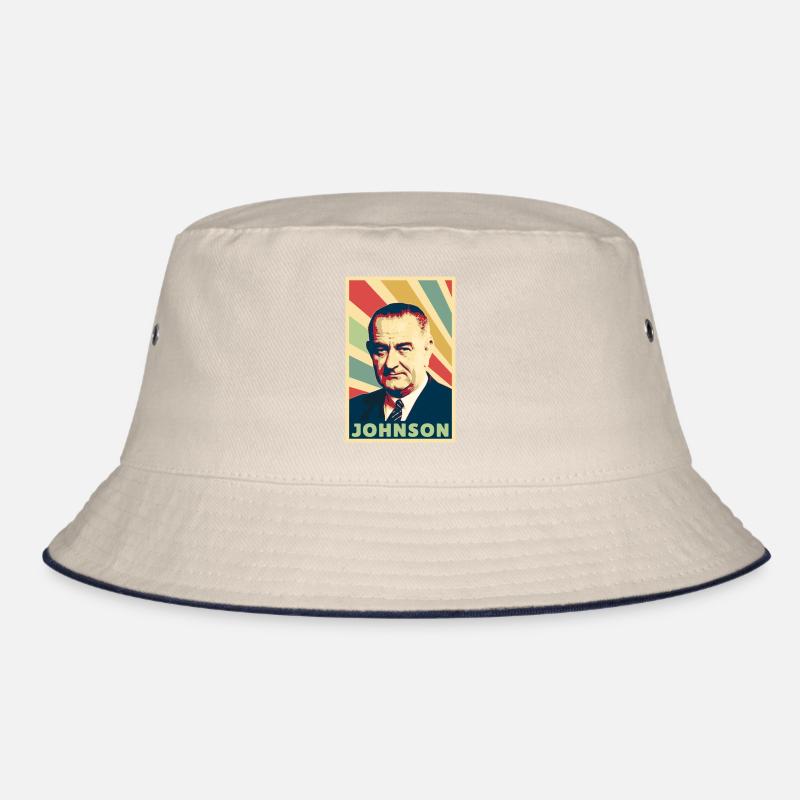 Lyndon B Johnson Vintage Farben Bucket Hat