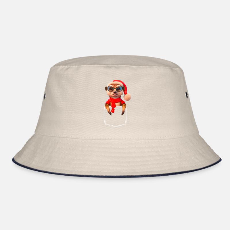 Erdmännchen X-Mas Meerkat Brusttasche Pocket Bucket Hat