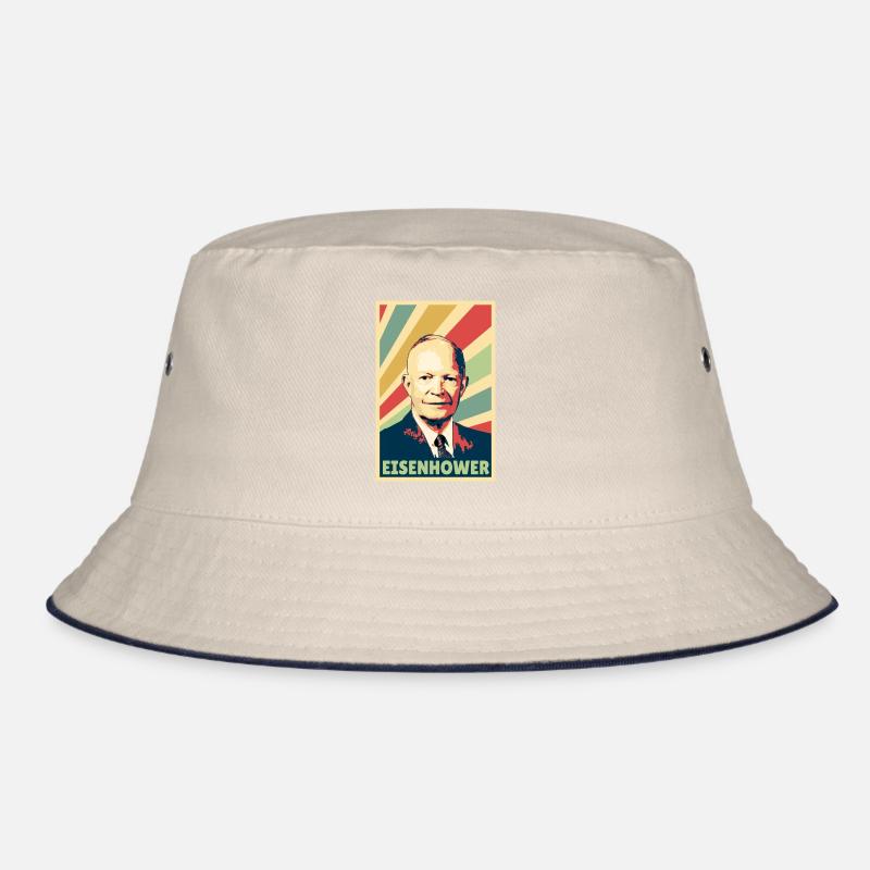 Dwight D. Eisenhower Vintage Colors Bucket Hat